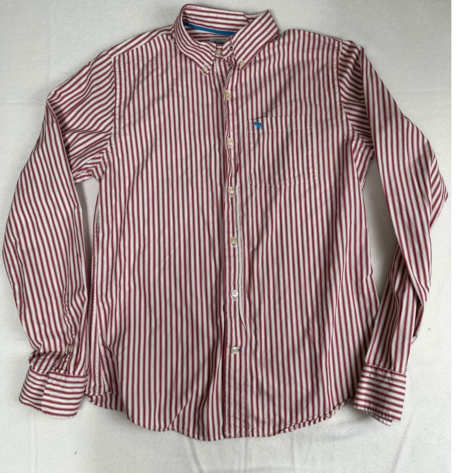Abercrombie & Fitch Mens Button Down Shirt Medium Striped Long Sleeve